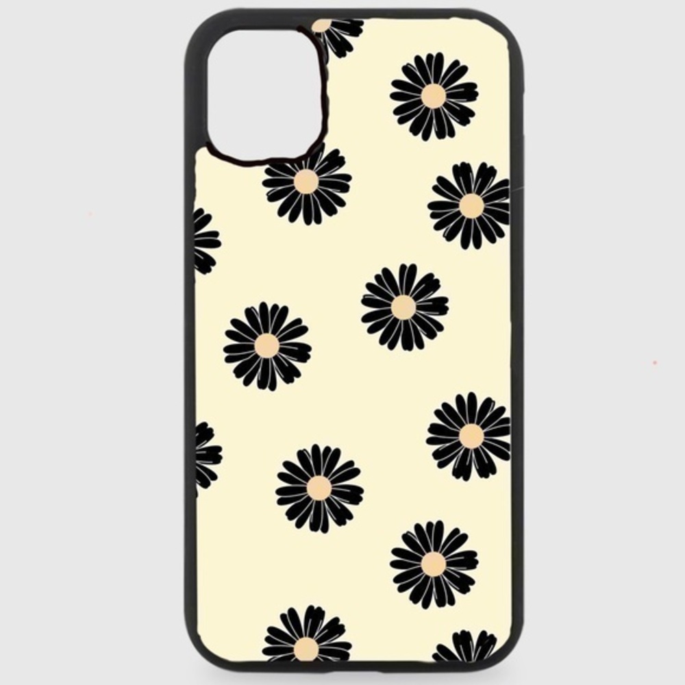 Yellow Black Daisy Phone Case